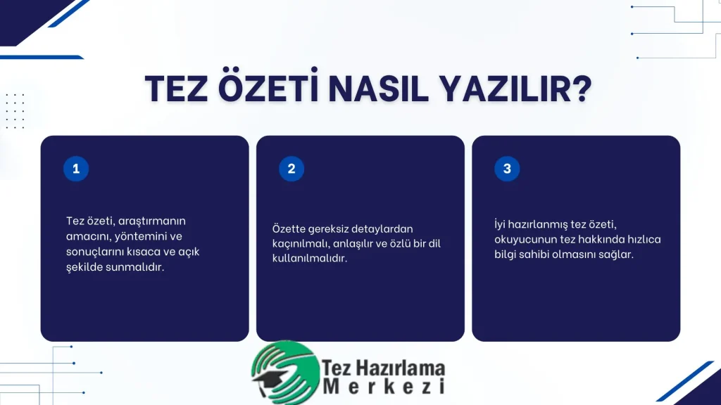 Tez Özeti Nasıl Yazılır?