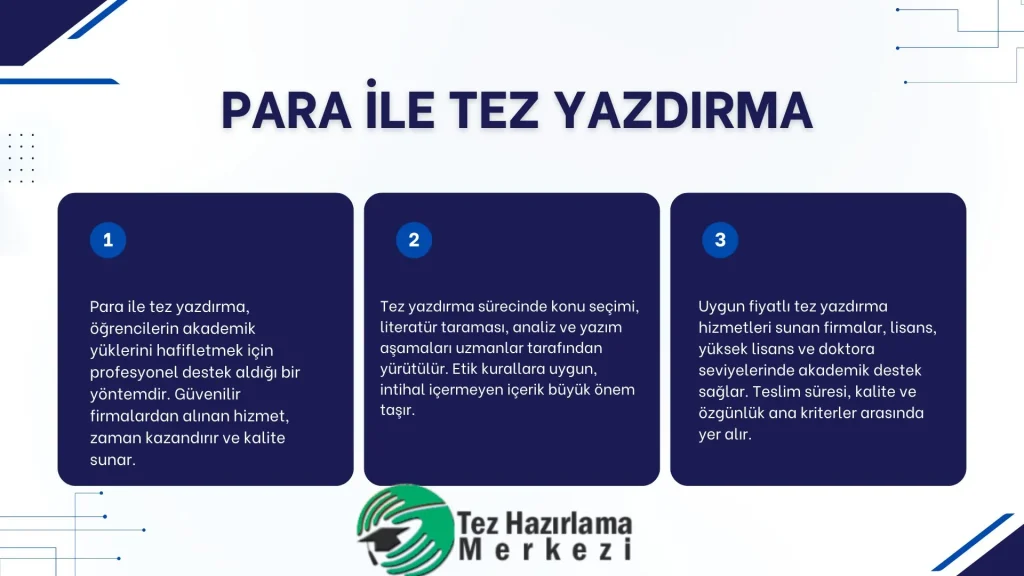Para ile Tez Yazdırma