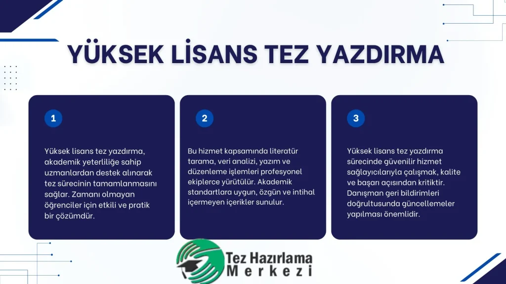 Yüksek Lisans Tez Yazdırma